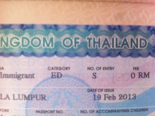 Thai ED visa issued in KL for free! 