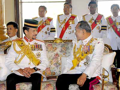HM Sultan Hassanal Bolkiah and HM King Bhumibol